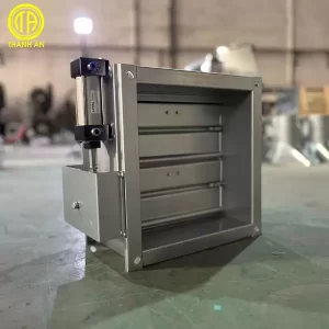 Van gió vuông đóng mở bằng khí nén