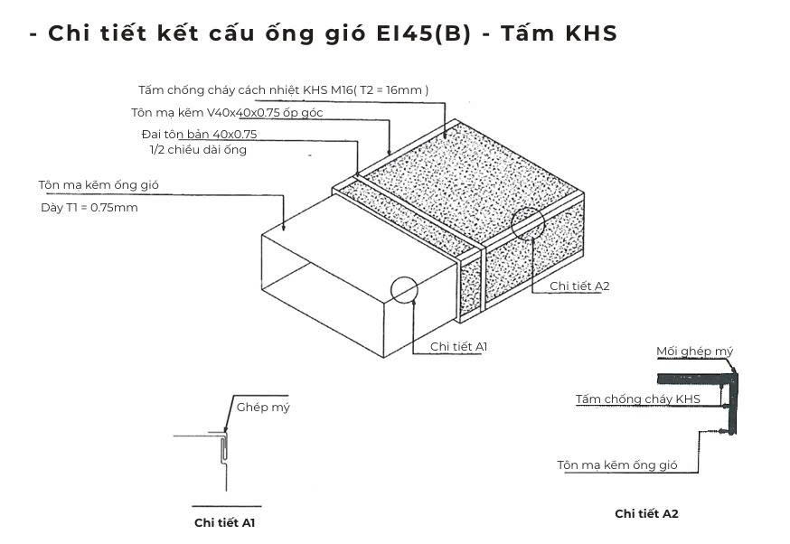 Ống gió chống cháy EI45