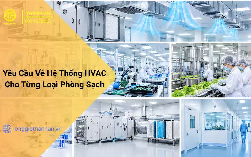 Tìm hiểu yêu cầu hệ thống HVAC cho phòng sạch theo từng lĩnh vực, từ dược phẩm, điện tử đến thực phẩm.