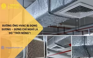 Đường ống HVAC bị đọng sương khá phổ biến trong hệ thống HVAC, đặc biệt tại các khu vực có độ ẩm cao